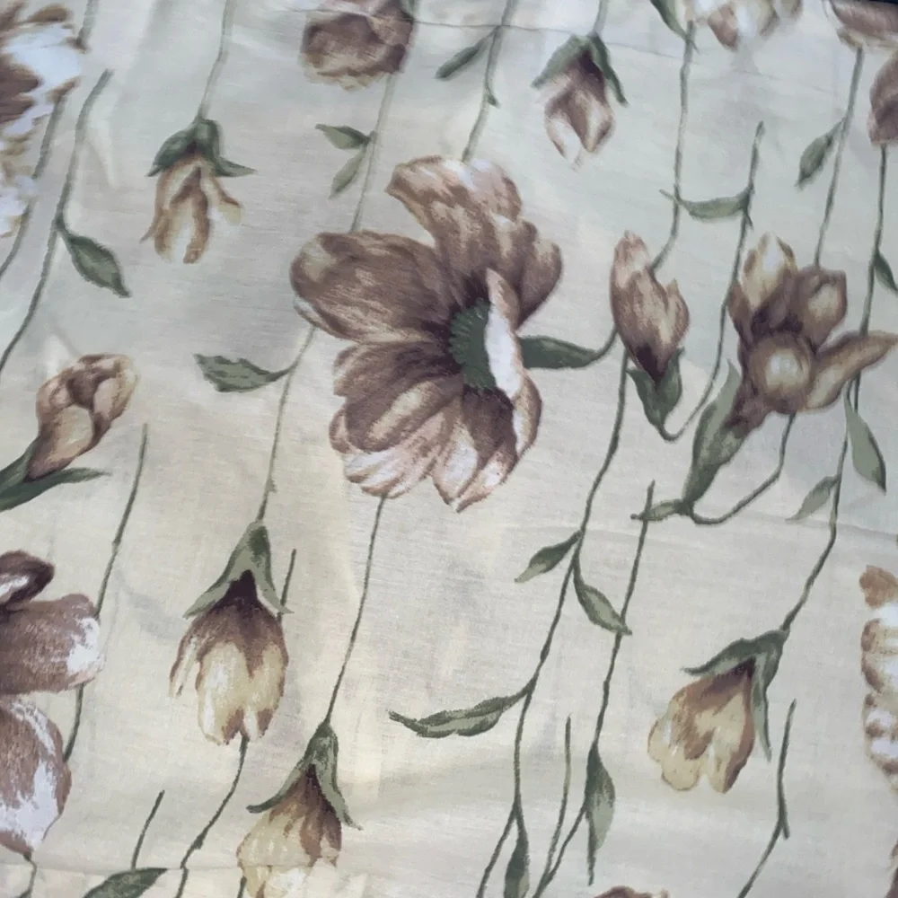 Vintage Cannon Standard Pillow‎ Shams Floral Cottage Shabby Set (2) USA Made